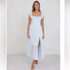 Park & Fifth Renfrew celeste blue bridesmaid wedding guest dress